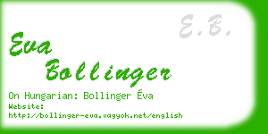 eva bollinger business card